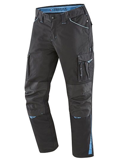 Men´s Work Trousers – Terrax Workwear in Black/Azure