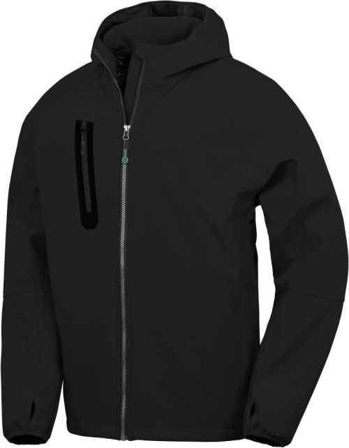 Unisex 3-Lagen Kapuzen Softshell Jacke R 909X – Result in Black/Black