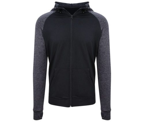 Men´s Cool Contrast Zoodie – Just Cool in Black/Black Slate Melange