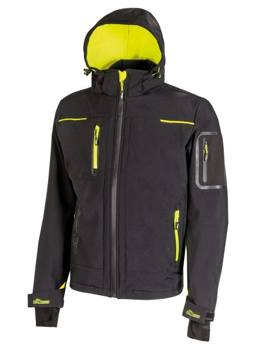 Softshell-Jacke Space FU187 – U-Power in Black Carbon