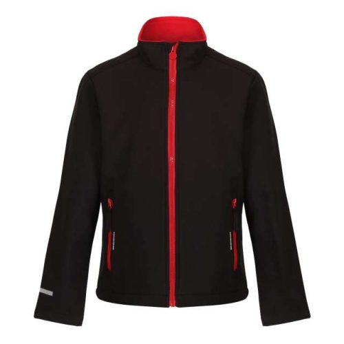 Junior Ablaze Softshell – Regatta in Black/Classic Red