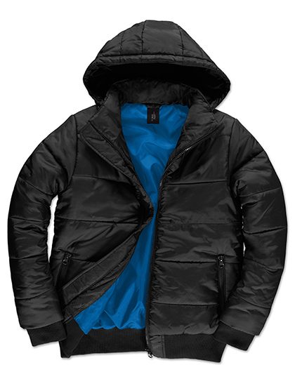 Men´s Jacket Superhood – B&C COLLECTION in Black/Cobalt Blue