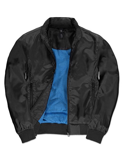 Women´s Jacket Trooper – B&C COLLECTION in Black/Cobalt Blue