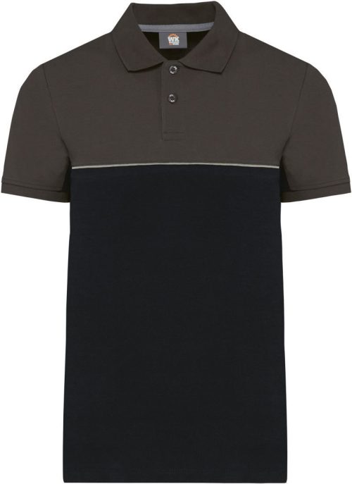 Workwear Piqué Polo WK 210 – WK in Black/Dark Grey