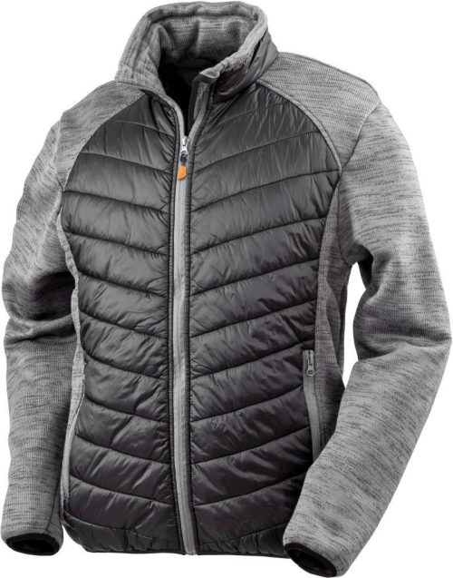 Hybrid Strickfleece Jacke "Elevator" R 314X – Result in Black/Grey Marl