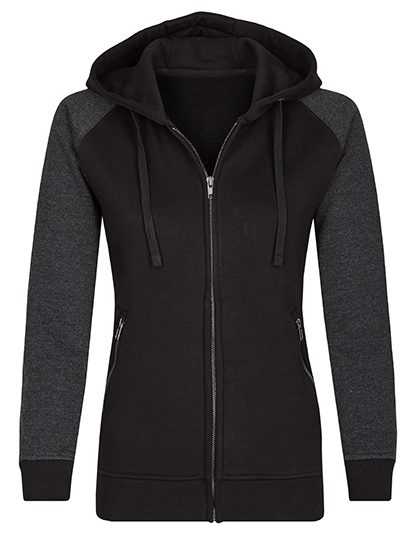 my mate - Ladies´ Zip Hoody – Miners mate in Black/Heather Black