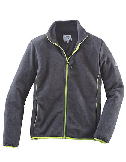 Men´s Professional Fleece Jacket – Terrax Workwear in Black/Lime