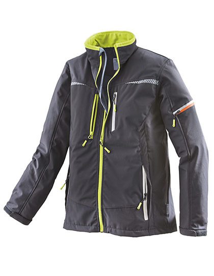 Men´s Softshell Jacket – Terrax Workwear in Black/Lime