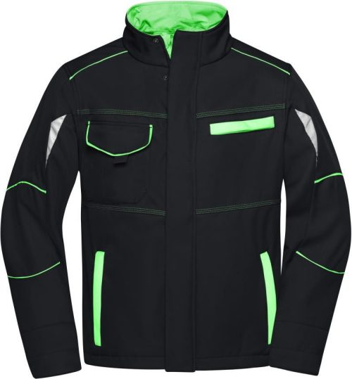 Workwear Sommer Softshell Jacke - Color JN 851 – Daiber in Black/Lime Green
