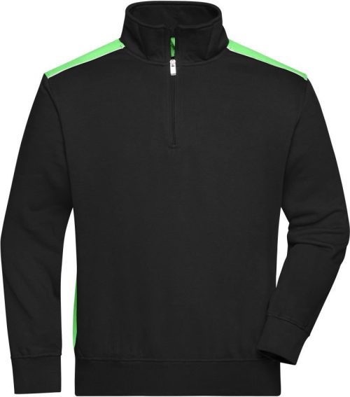 Workwear Sweater 1/4 Zip - Color JN 868 – Daiber in Black/Lime Green
