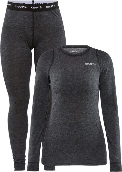 Damen Merino Baselayer Set Wool Merino Set W – Craft Corporate in Black Melange