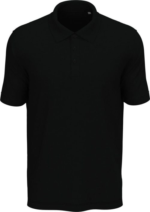 Herren Piqué Polo "Lux" Lux Polo – Stedman in Black Opal