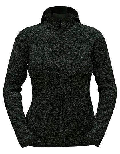Lux Hooded Knitfleece Jacket Women – Stedman® in Black Opal Heather
