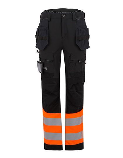 Hi-Vis X-Pro Stretch Holster Trouser (Class 1) – Regatta High Visibility in Black/Orange