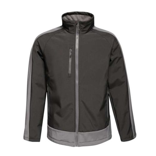 Contrast Printable 3 Layer Softshell – Regatta in Black/Seal Grey