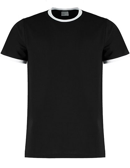 Fashion Fit Ringer Tee – Kustom Kit in Black/White