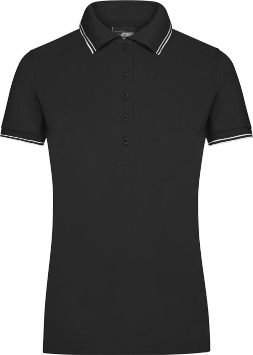 Damen Piqué Polo JN 985 – Daiber in Black/White