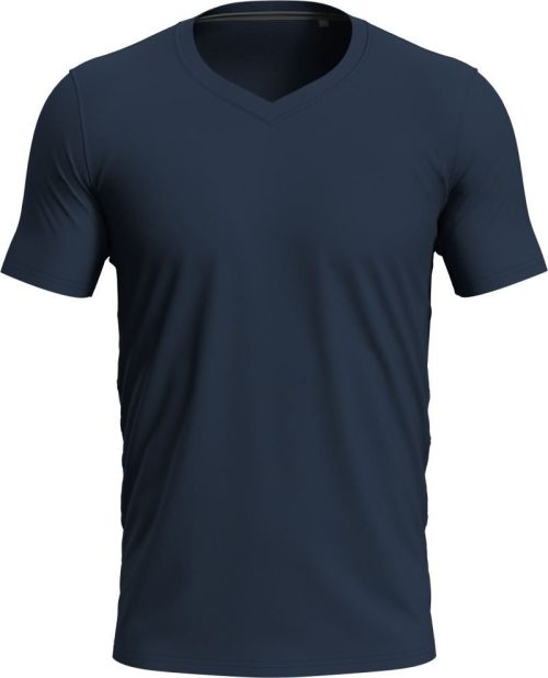 Herren V-Ausschnitt T-Shirt Stretch-T V-neck – Stedman in Blue Midnight