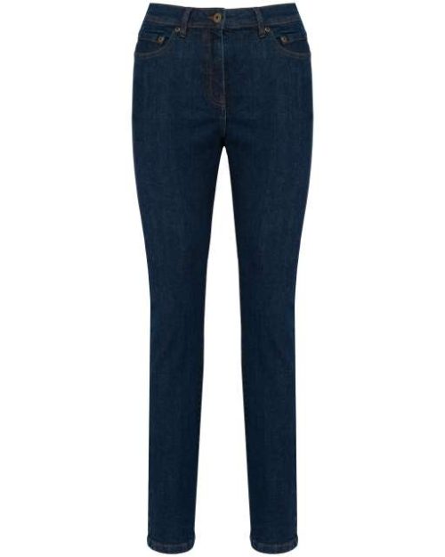 Ladies Basic Jeans – Kariban in Blue Rinse