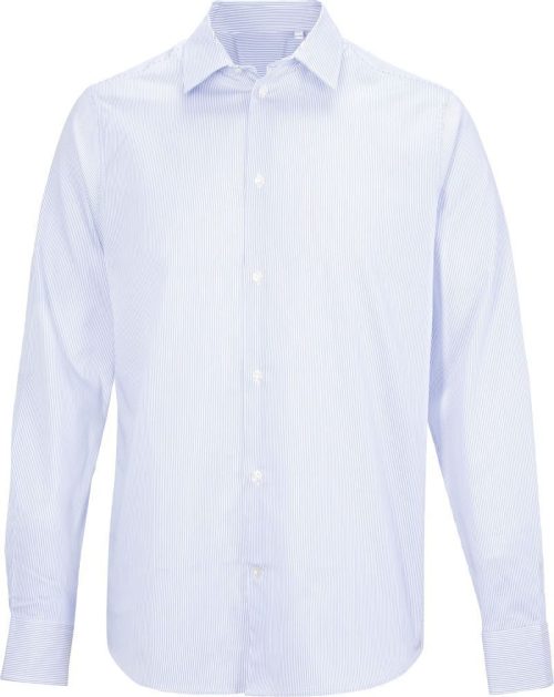 Micro-Twill Bluse langarm Baptiste Women – NEOBLU in Blue Stripes