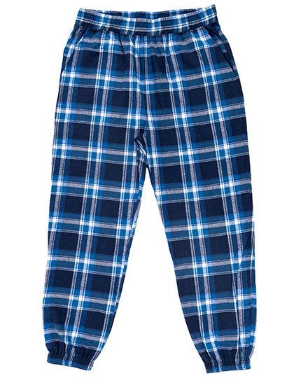 Flannel Jogger Pant – Burnside in Blue - White (Checked)