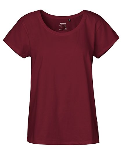Ladies´ Loose Fit T-Shirt – Neutral in Bordeaux