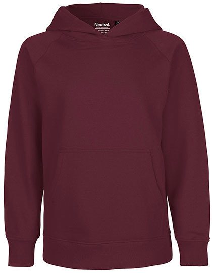 Kinder Bio Kapuzen Sweater O 13101 – Neutral in Bordeaux