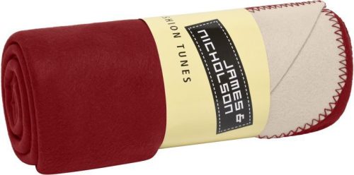 2-Lagen Fleece Decke JN 952 – Daiber in Bordeaux/Cream