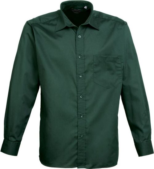 Men's Long Sleeve Poplin Shirt – Premier in Bottle