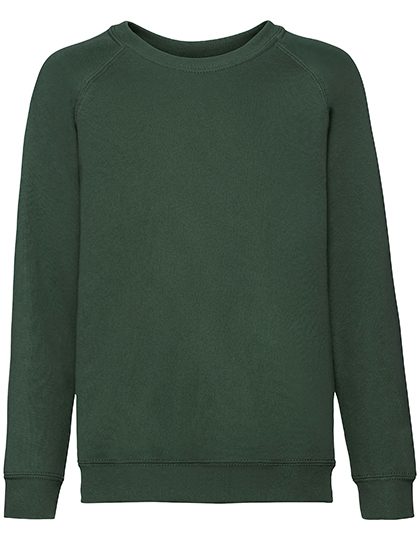 Kids´ Classic Raglan Sweat – Fruit of the Loom in Bottle Green