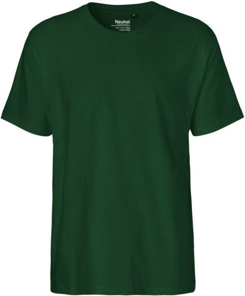 Schweres Herren Bio T-Shirt O 60001 – Neutral in Bottle Green