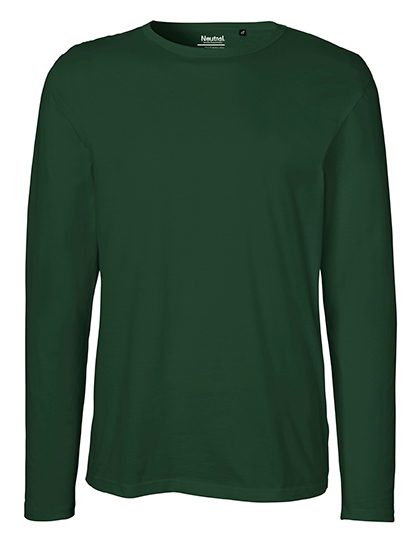 Herren T-Shirt langarm O 61050 – Neutral in Bottle Green