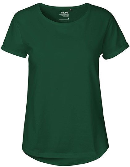 Damen Bio T-Shirt mit Umschlag O 80012 – Neutral in Bottle Green