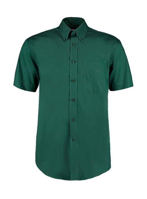 Men´s Classic Fit Premium Oxford Shirt Short Sleeve – Kustom Kit in Bottle Green
