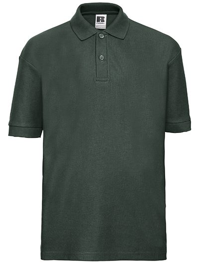 Kids Classic Polycotton Polo – Russell Athletic in Bottle Green