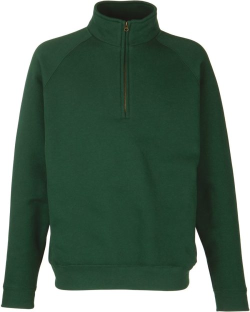 Premium Zip Neck Sweatshirt (62-032-0) 62-032-0 – Fruit of the Loom in Bottle Green