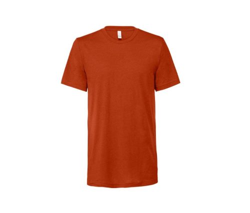 Unisex Triblend Crew Neck T-Shirt – Bella+Canvas in Brick Triblend