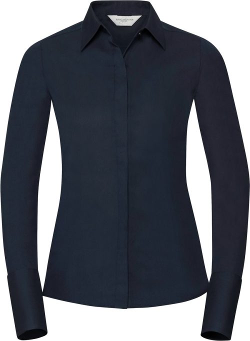 Ladies' Long Sleeve Ultimate Stretch R-960F-0 – Russell in Bright Navy