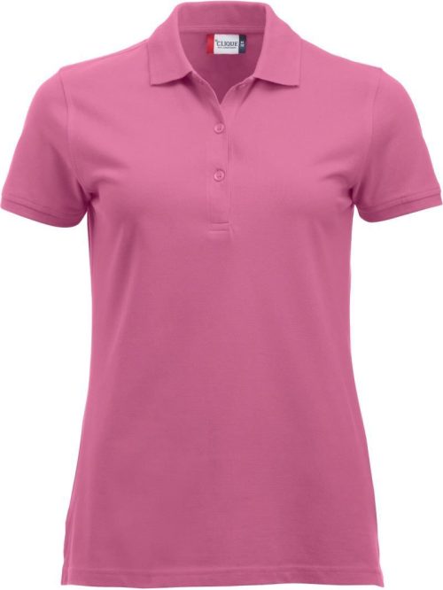 Schweres Damen Piqué Polo Classic Marion S/S – Clique in Bright Pink