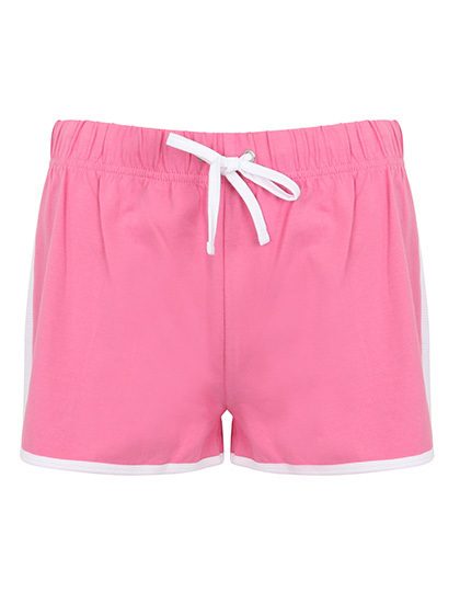 Women´s Retro Shorts – SF Clothing in Bright Pink/White