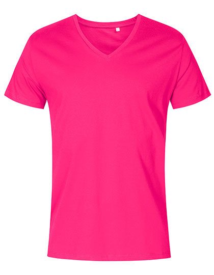 Men´s V-Neck T-Shirt – X.O by Promodoro in Bright Rose