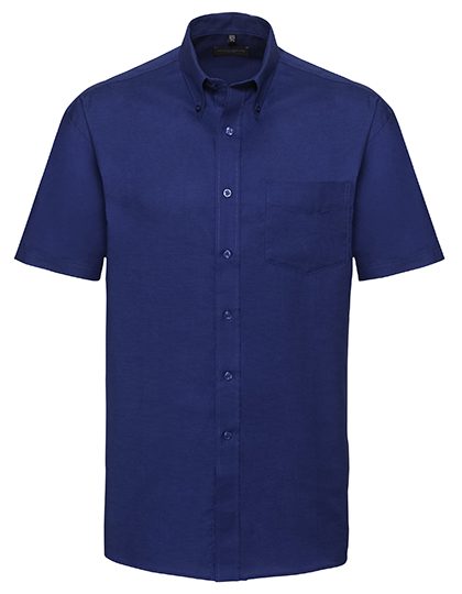 Men's Short Sleeve Classic Oxford Shirt – Russell Athletic Collection in Bright Royal