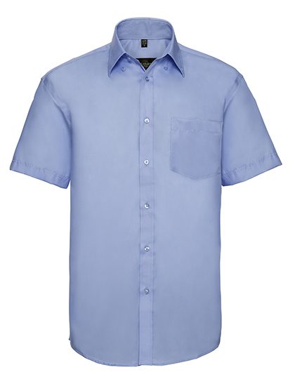 Men's Short Sleeve Classic Ultimate Non-Iron Shirt – Russell Athletic Collection in Bright Sky