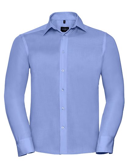 Men's Long Sleeve Tailored Ultimate Non-Iron Shirt – Russell Athletic Collection in Bright Sky