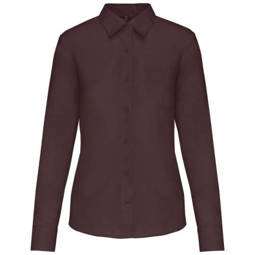 Jessica - Ladies' Long-Sleeved Shirt – Kariban in Brown