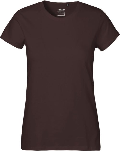 Schweres Damen Bio T-Shirt O 80001 – Neutral in Brown