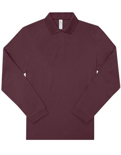 My Polo 180 Long Sleeve – B&C BE INSPIRED in Burgundy