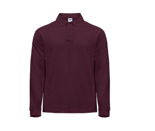 Man Regular Long Sleeve Polo PORA210LS – JHK in Burgundy
