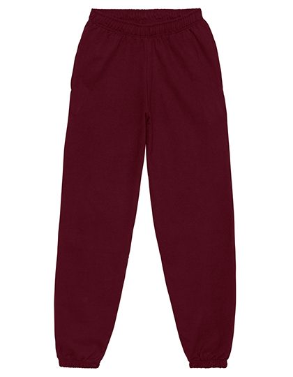 College Cuffed Jogpants – Just Hoods in Burgundy