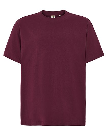 Oversize Relaxed Fit T-Shirt – JHK in Burgundy